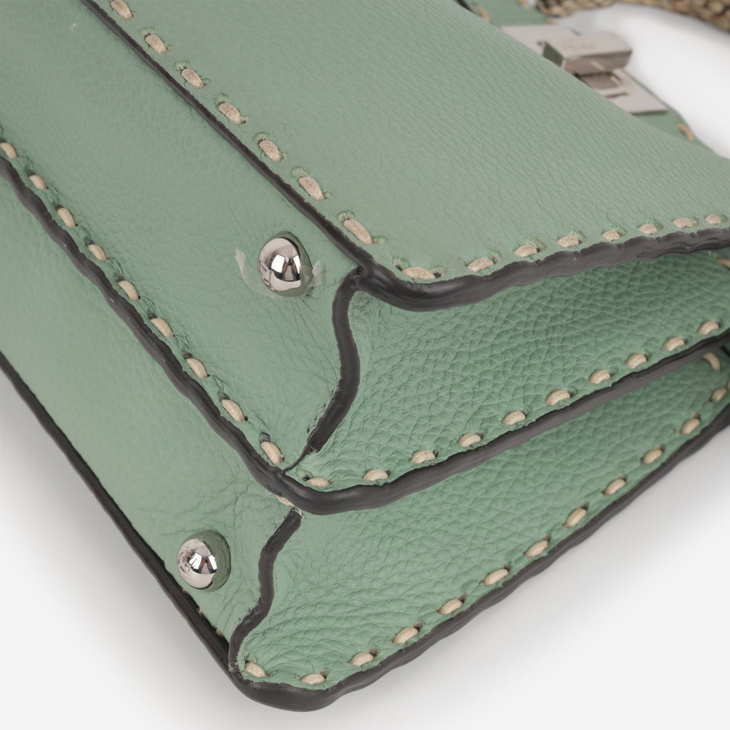 Fendi Small Peekaboo ISeeU - Green Taurillon | Silver Hardware