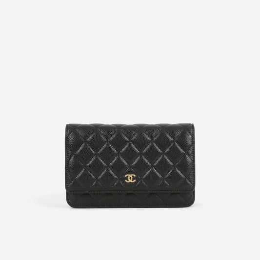 Chanel Classic Wallet on Chain - Black Caviar | Gold Hardware - Bagista