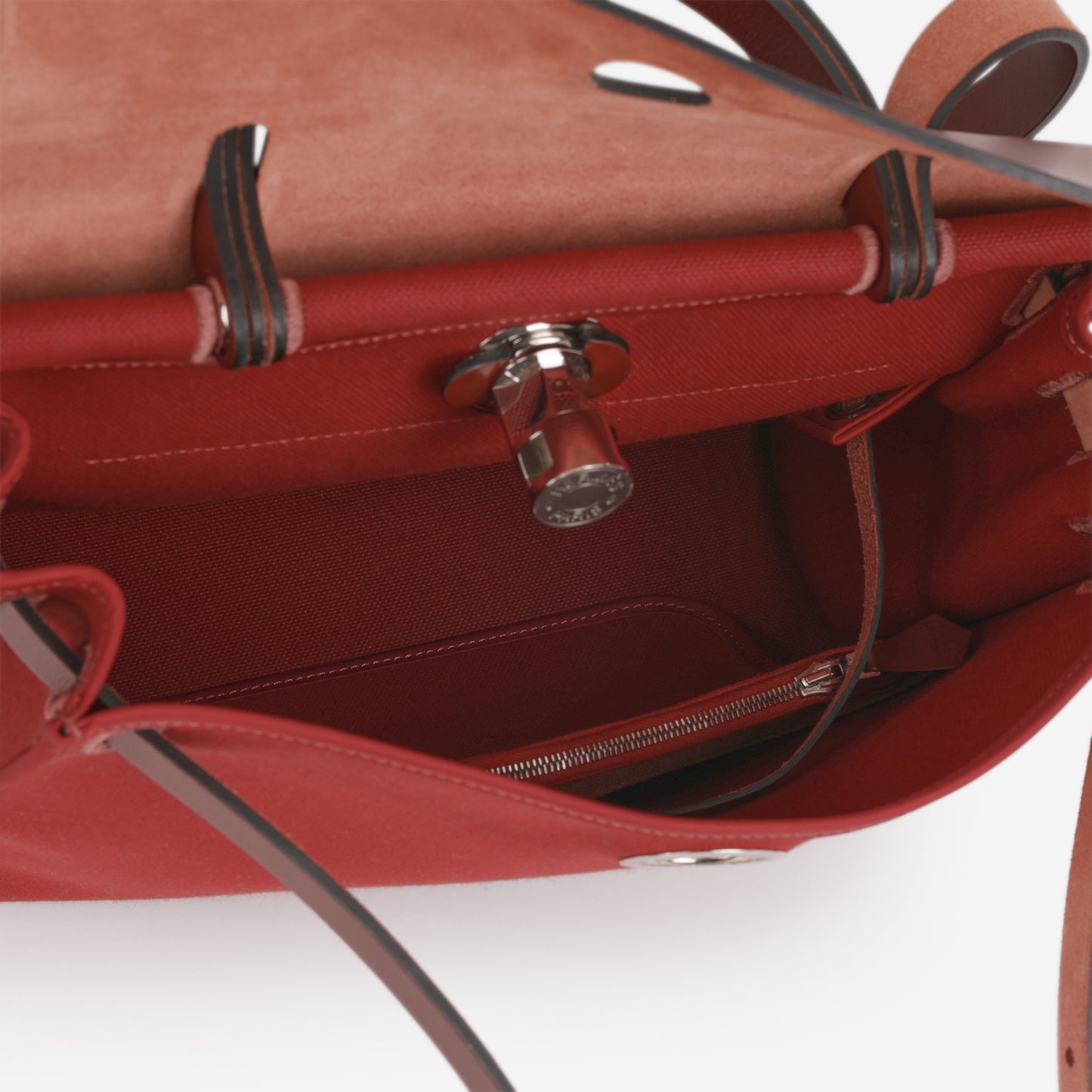 Hermès Herbag 31 - Rouge Grenat Canvas / Rouge H Hunter | Palladium Hardware