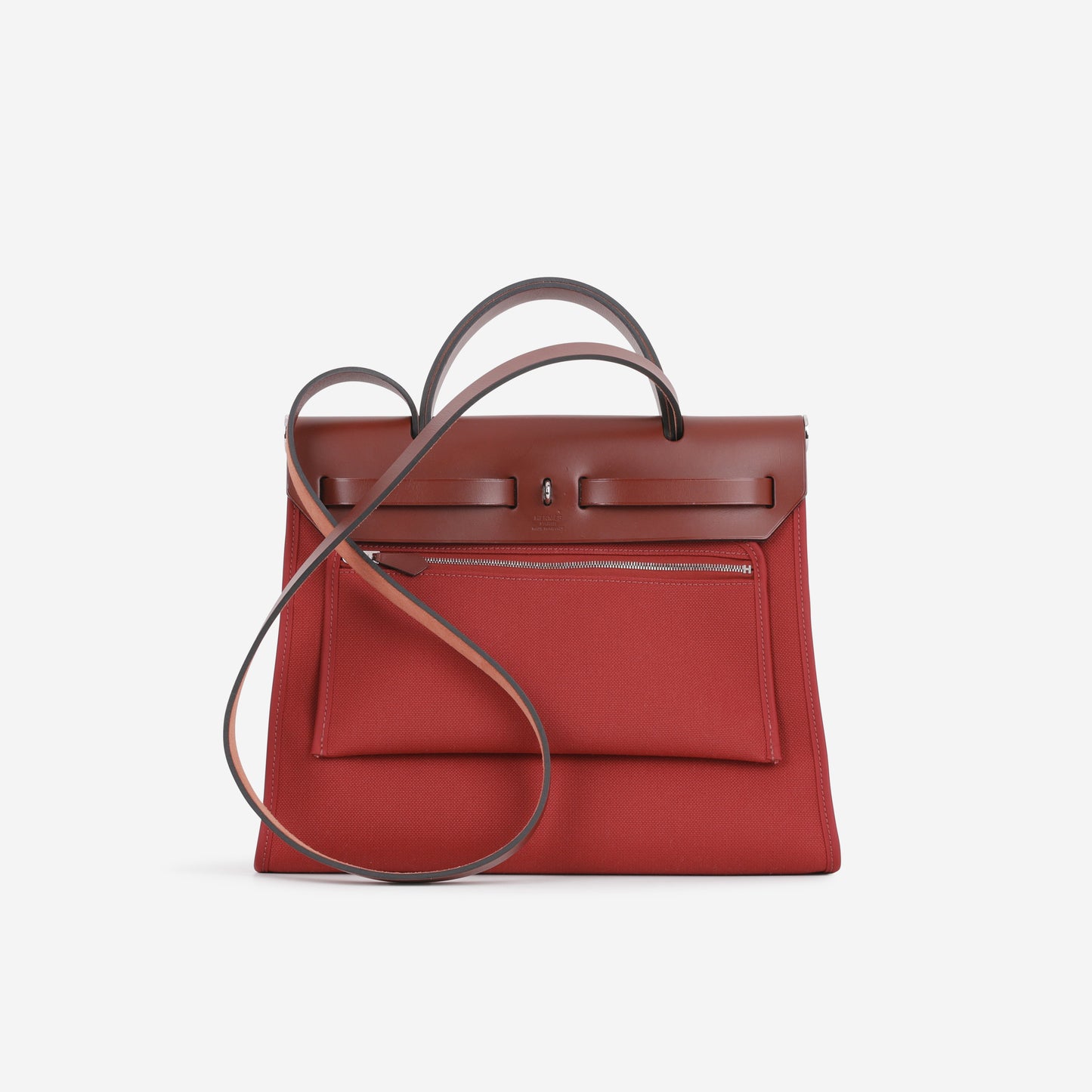 Hermès Herbag 31 - Rouge Grenat Canvas / Rouge H Hunter | Palladium Hardware