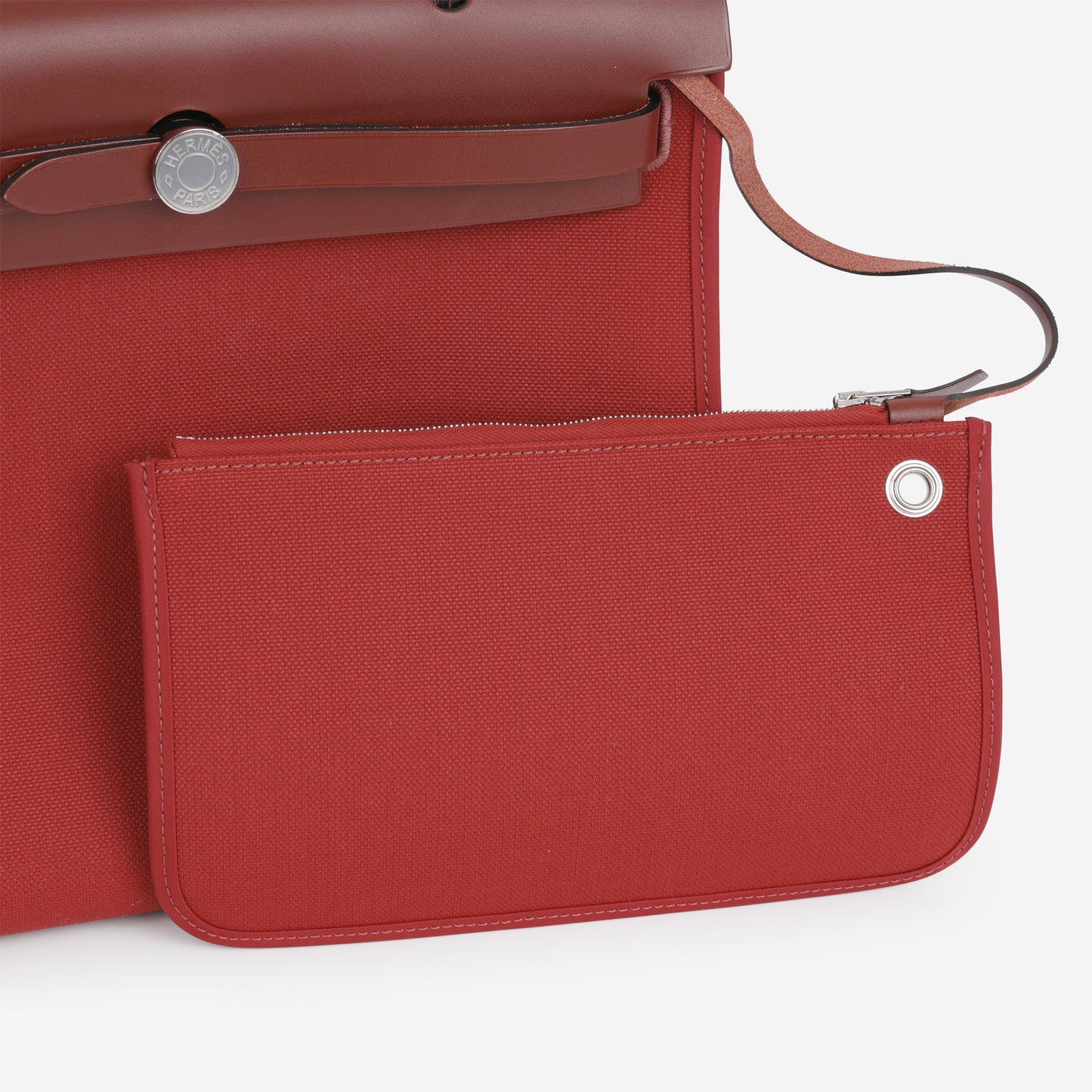 Hermès Herbag 31 - Rouge Grenat Canvas / Rouge H Hunter | Palladium Hardware