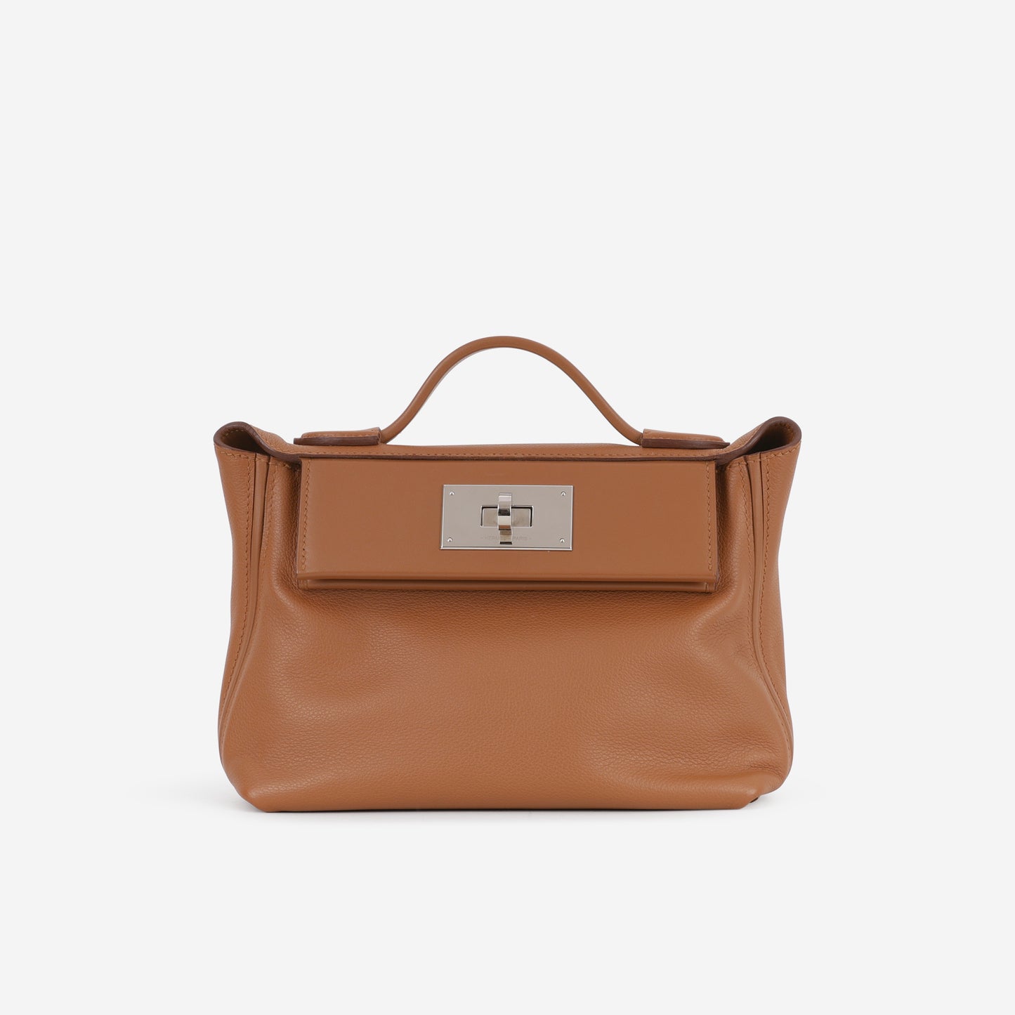 Hermès Mini 24/24 - Gold Evercolor / Swift | Palladium Hardware
