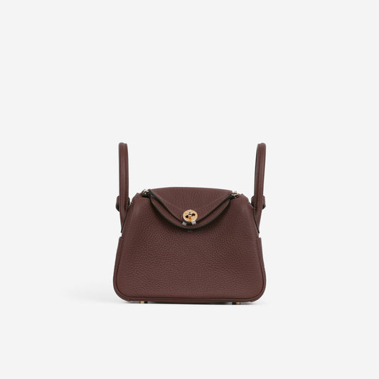 Hermès Mini Lindy - Terre Clemence | Gold Hardware