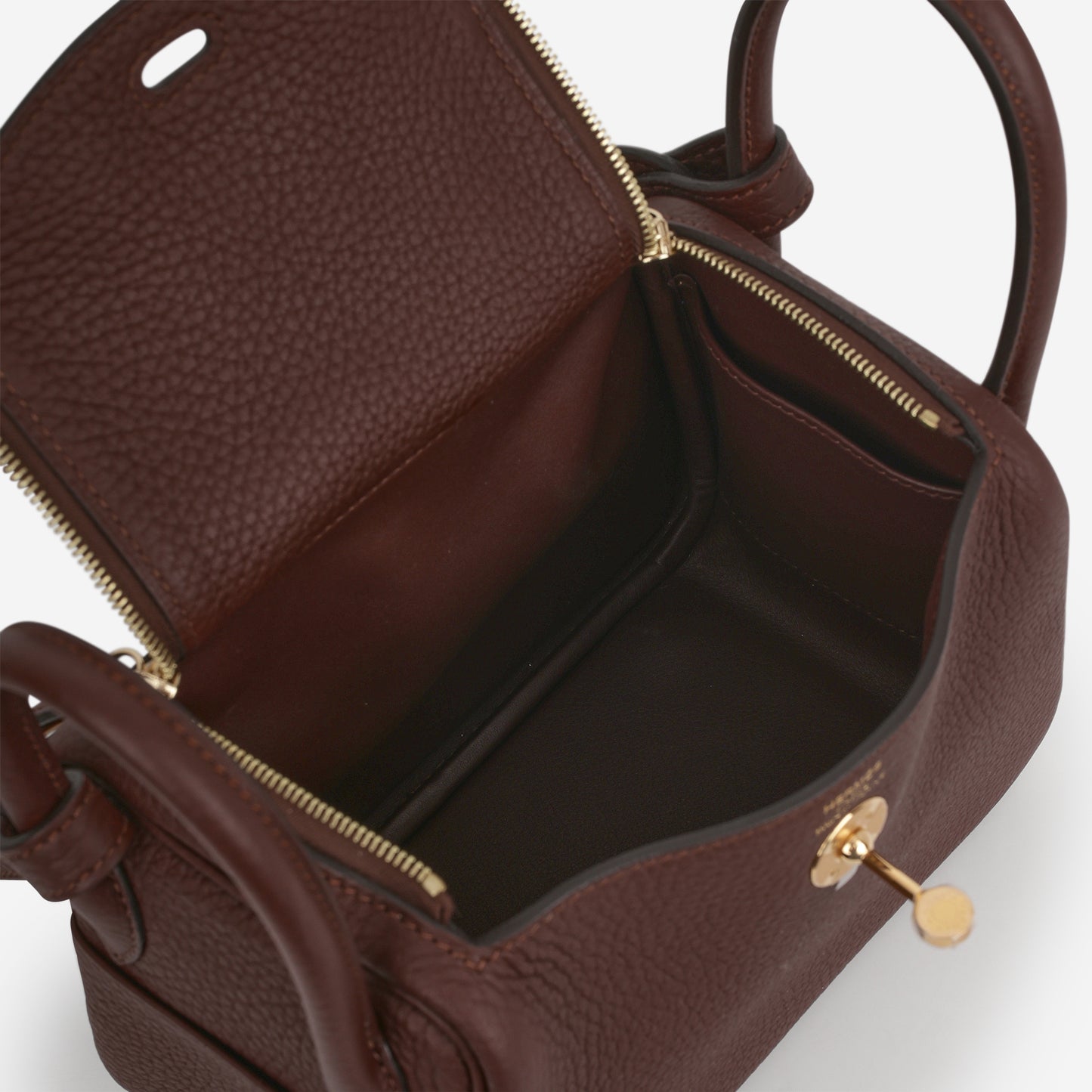 Hermès Mini Lindy - Terre Clemence | Gold Hardware