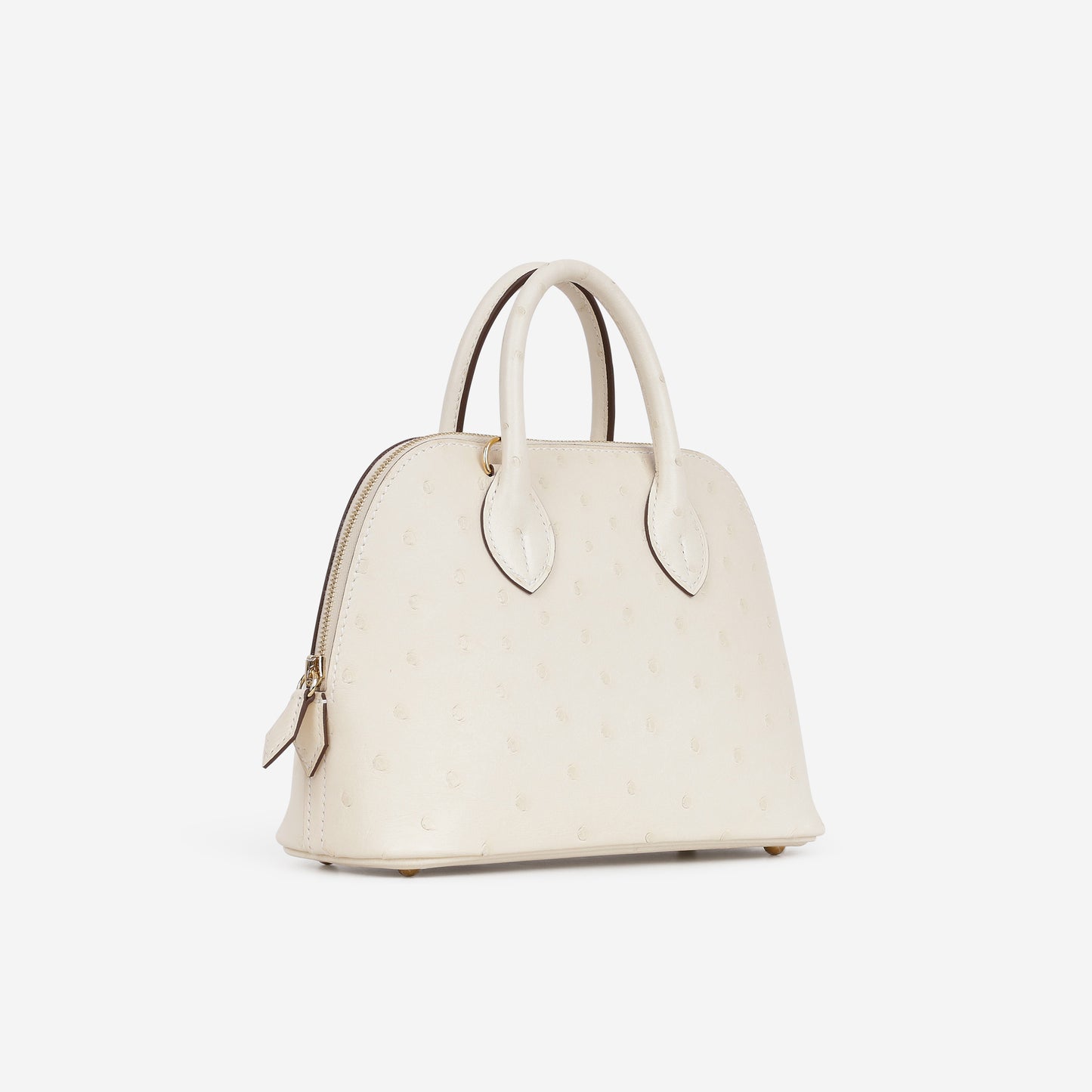 Hermès Bolide 1923 Mini - Nata Ostrich | Gold Hardware