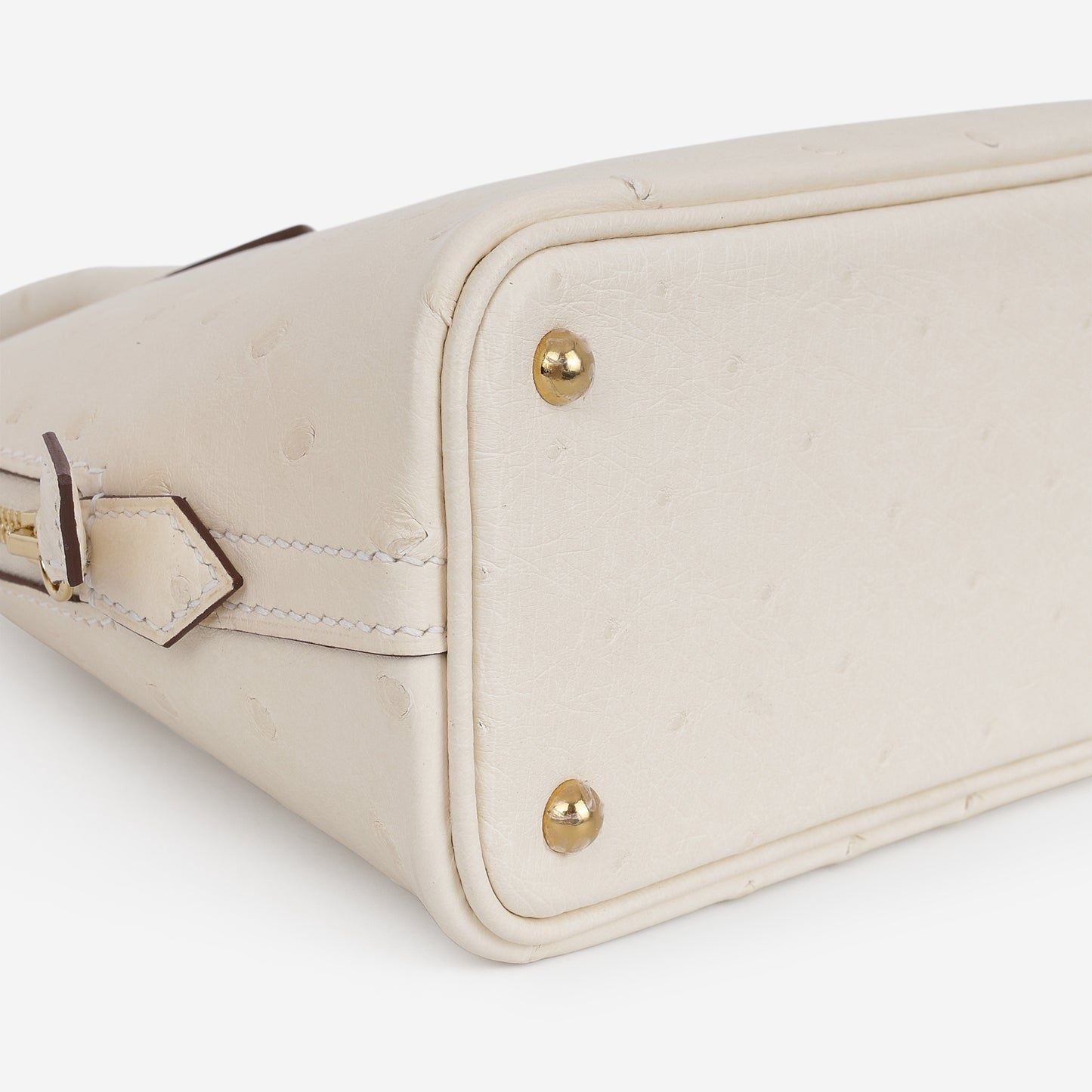 Hermès Bolide 1923 Mini - Nata Ostrich | Gold Hardware