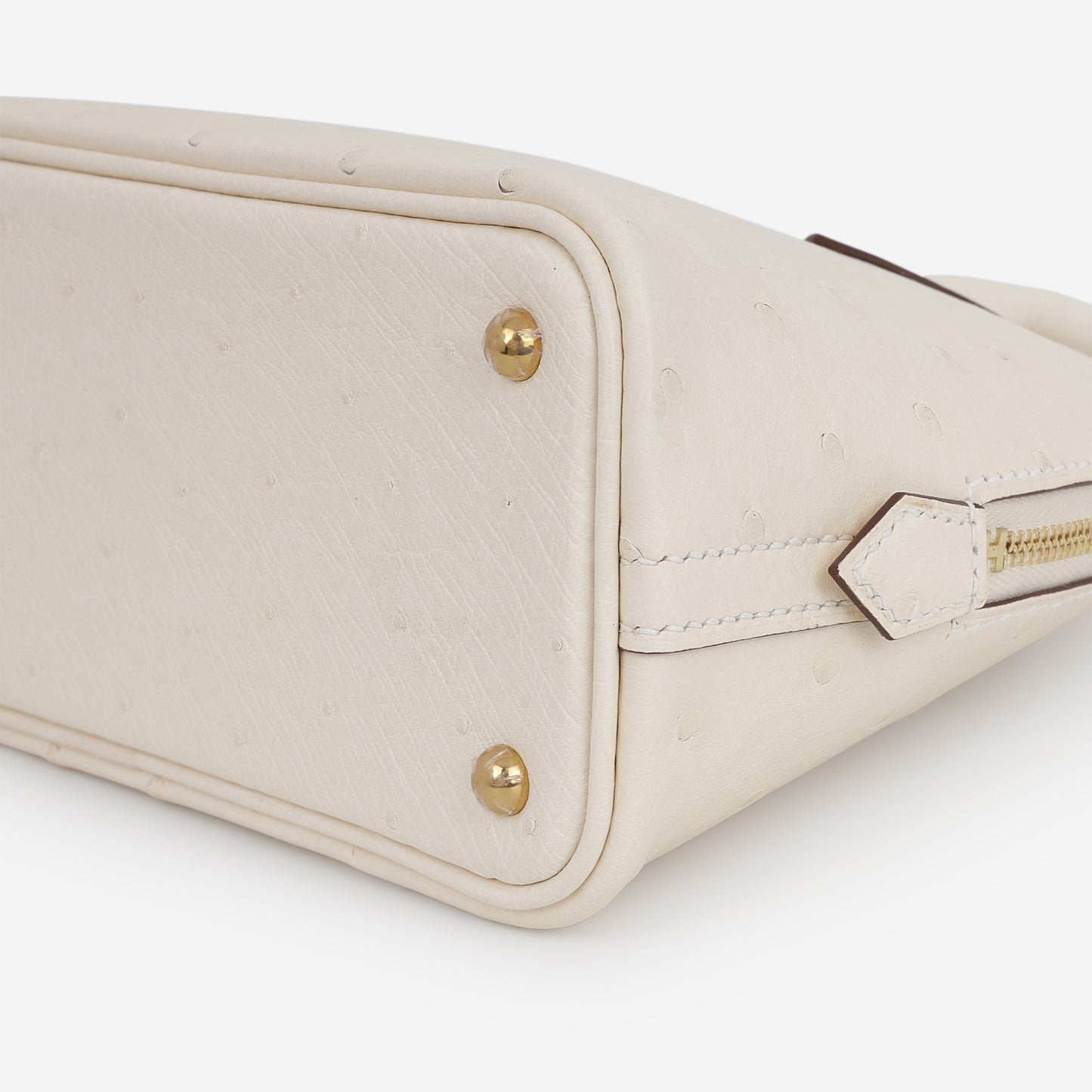 Hermès Bolide 1923 Mini - Nata Ostrich | Gold Hardware