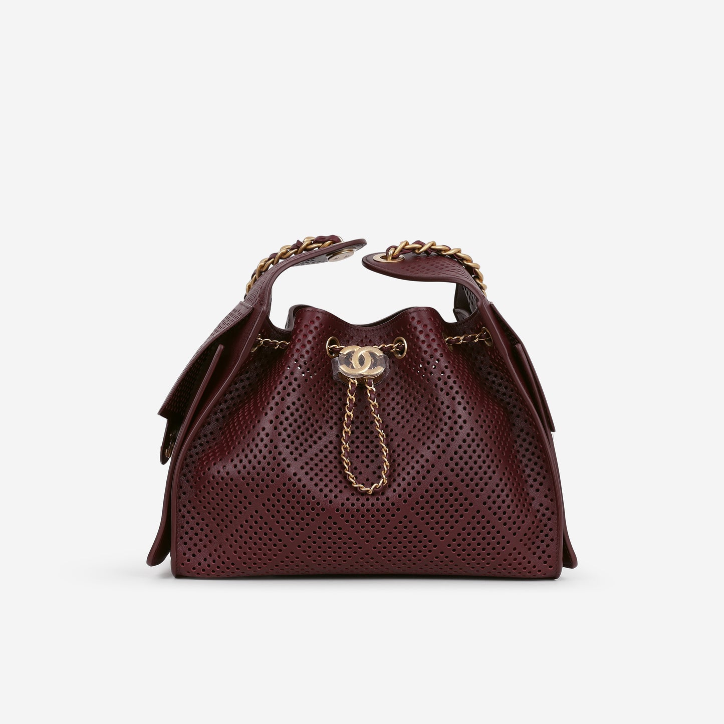 Chanel Small 25 Hobo - Perforated Burgundy Calfskin | Gold Hardware