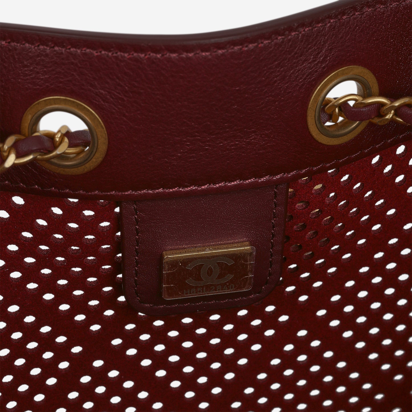 Chanel Small 25 Hobo - Perforated Burgundy Calfskin | Gold Hardware