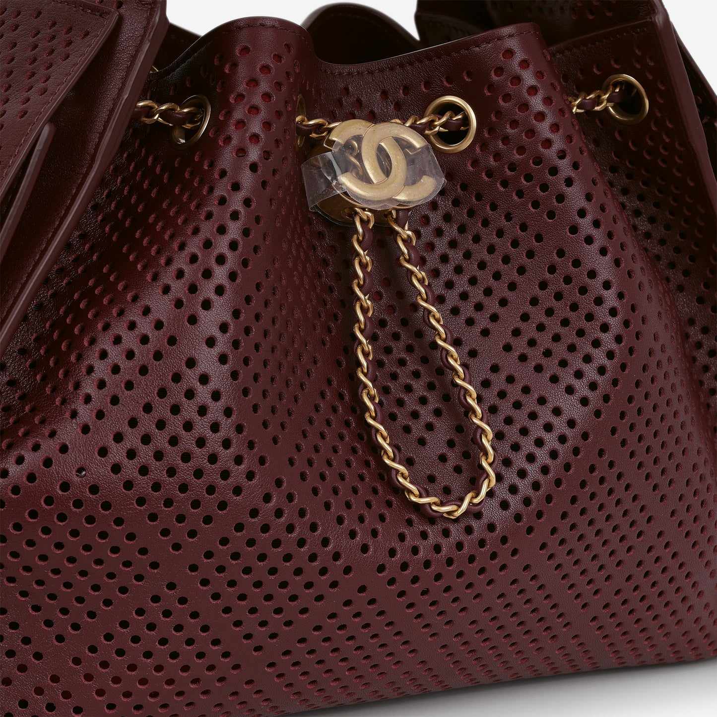 Chanel Small 25 Hobo - Perforated Burgundy Calfskin | Gold Hardware