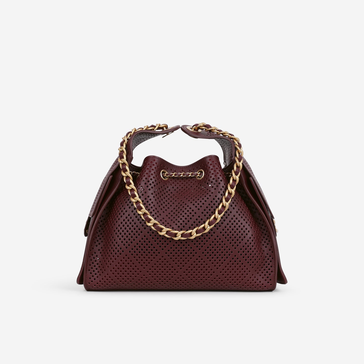Chanel Small 25 Hobo - Perforated Burgundy Calfskin | Gold Hardware