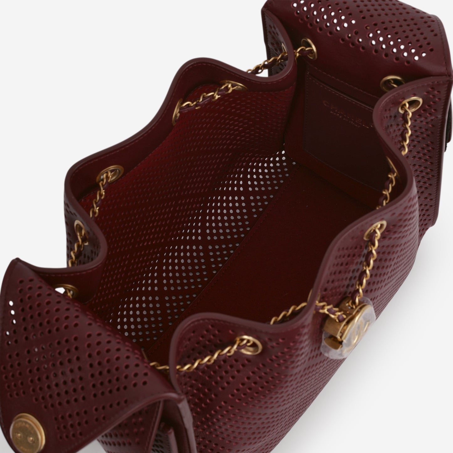 Chanel Small 25 Hobo - Perforated Burgundy Calfskin | Gold Hardware