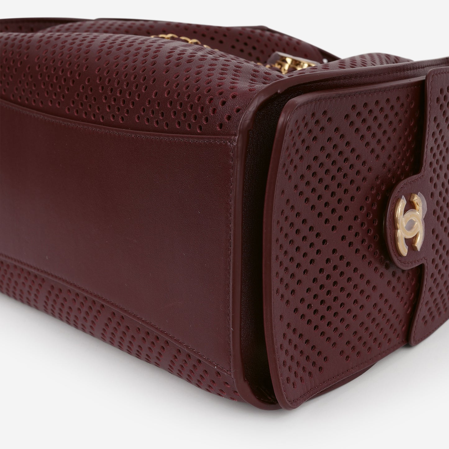 Chanel Small 25 Hobo - Perforated Burgundy Calfskin | Gold Hardware
