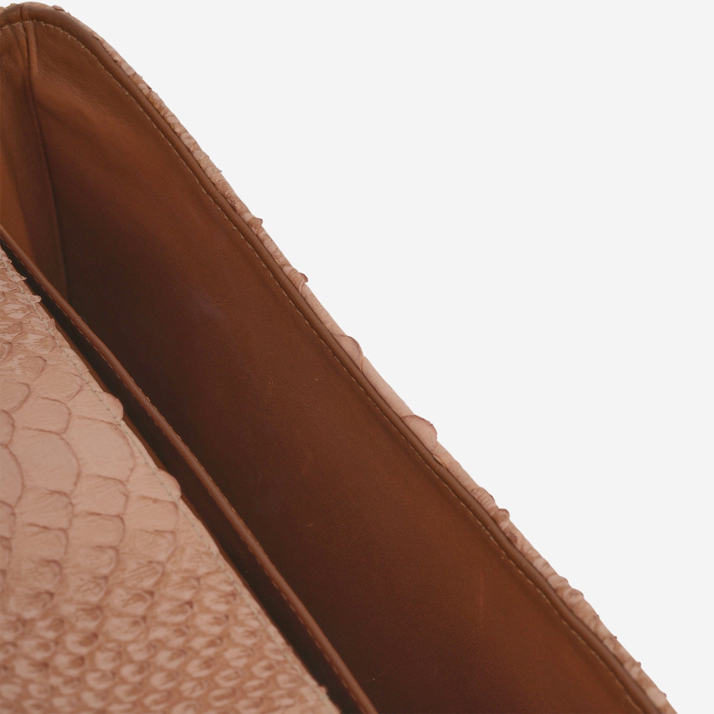 Chanel Classic Timeless Clutch On Chain - Blush Pink Python | Champagne Gold Hardware