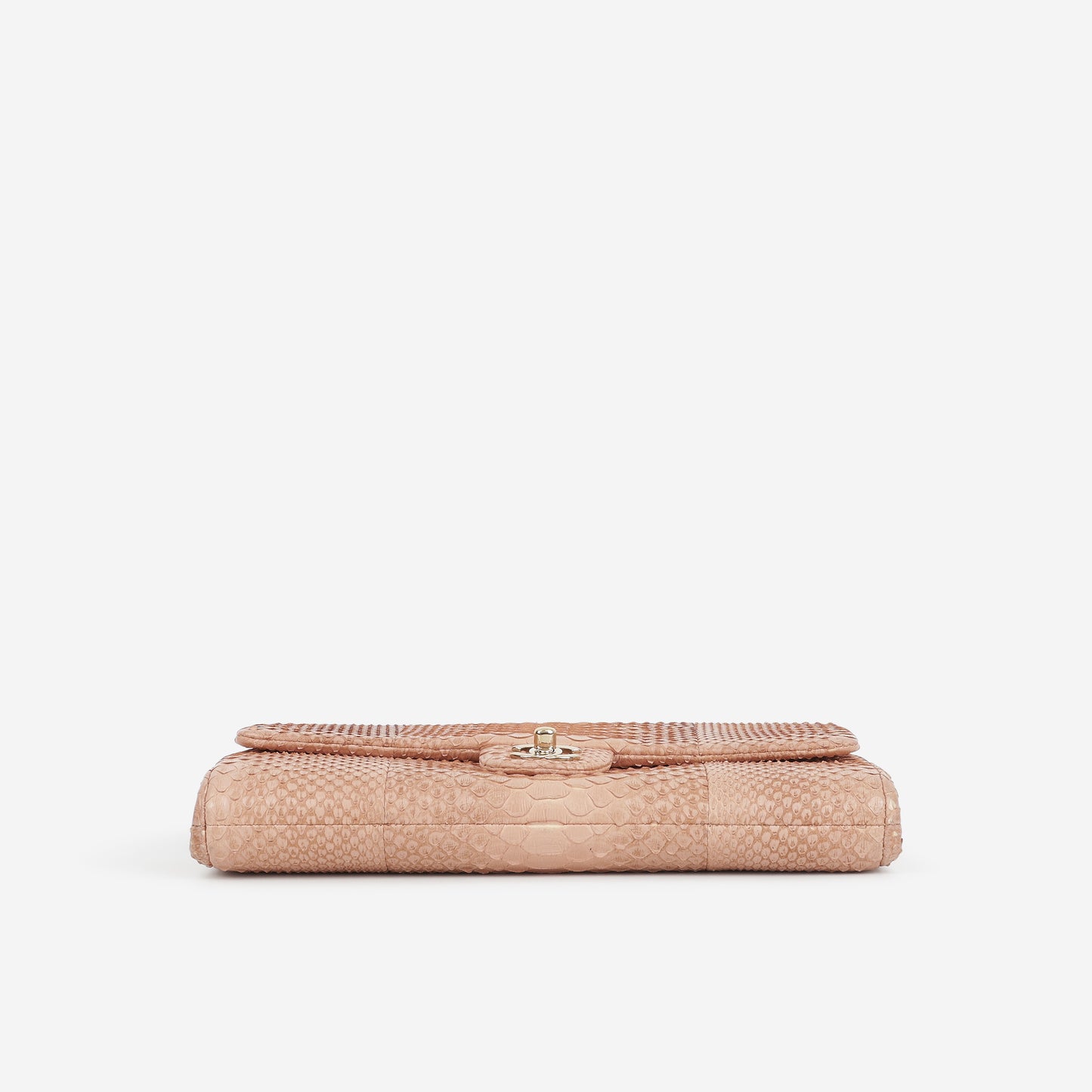 Chanel Classic Timeless Clutch On Chain - Blush Pink Python | Champagne Gold Hardware