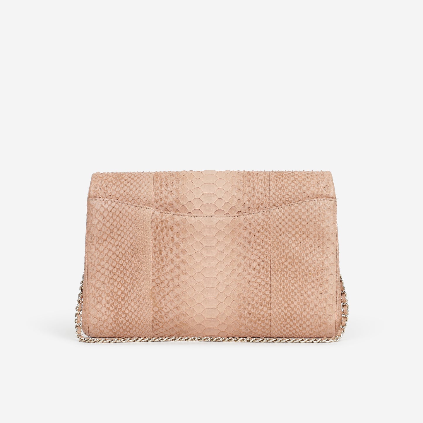 Chanel Classic Timeless Clutch On Chain - Blush Pink Python | Champagne Gold Hardware