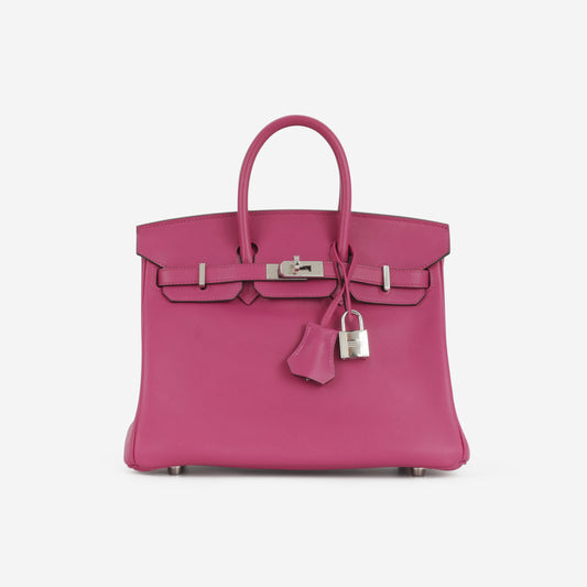 Hermès Birkin 25 - Rose Pourpre Swift | Palladium Hardware