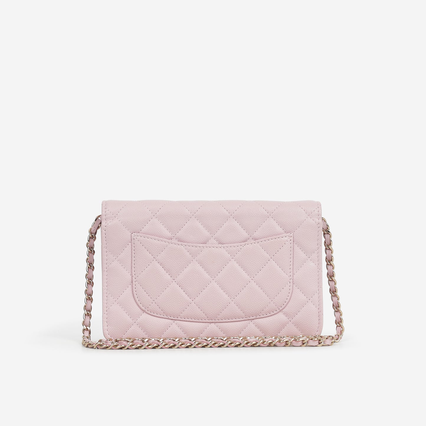 Chanel Classic Wallet on Chain - Pink Caviar | Champagne Gold Hardware