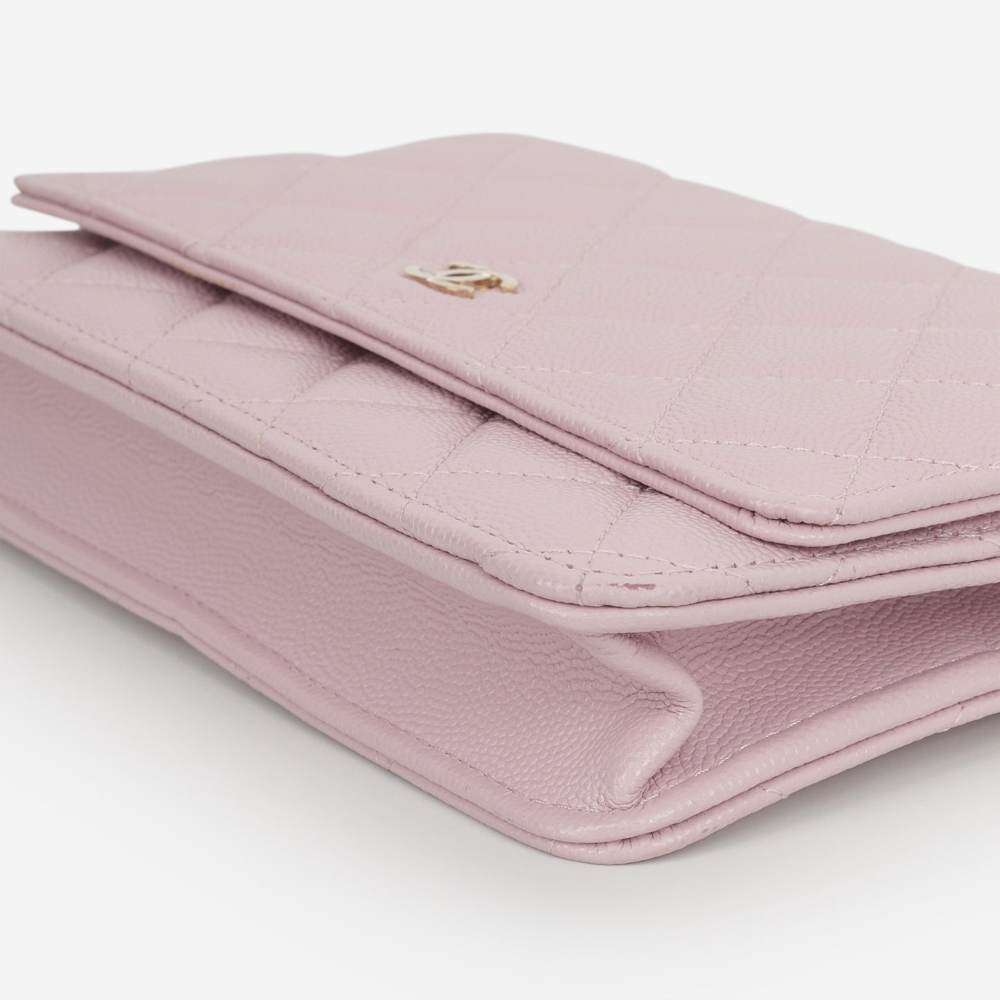 Chanel Classic Wallet on Chain - Pink Caviar | Champagne Gold Hardware