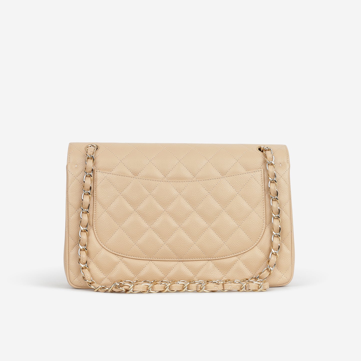 Chanel Classic Jumbo Double Flap - Beige Caviar | Gold Hardware