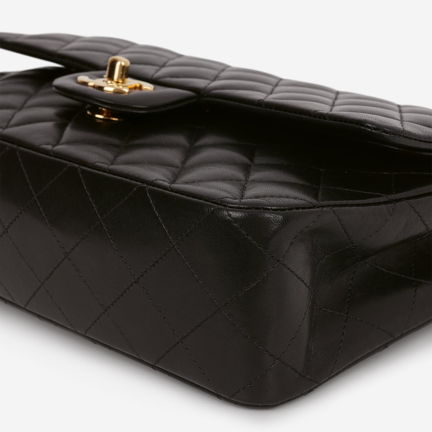 Chanel Medium Classic Flap - Black Lambskin | Champagne Gold Hardware