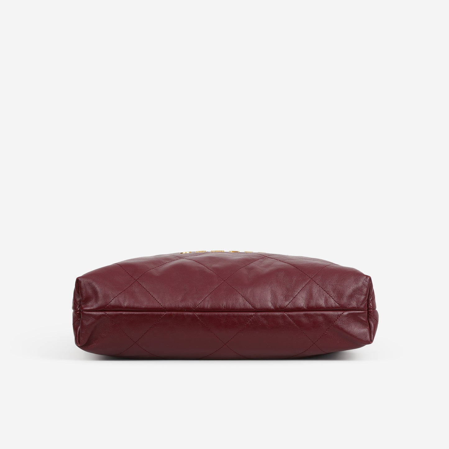 Chanel Medium 22 Hobo - Burgundy Shiny Calfskin | Aged Gold Hardware