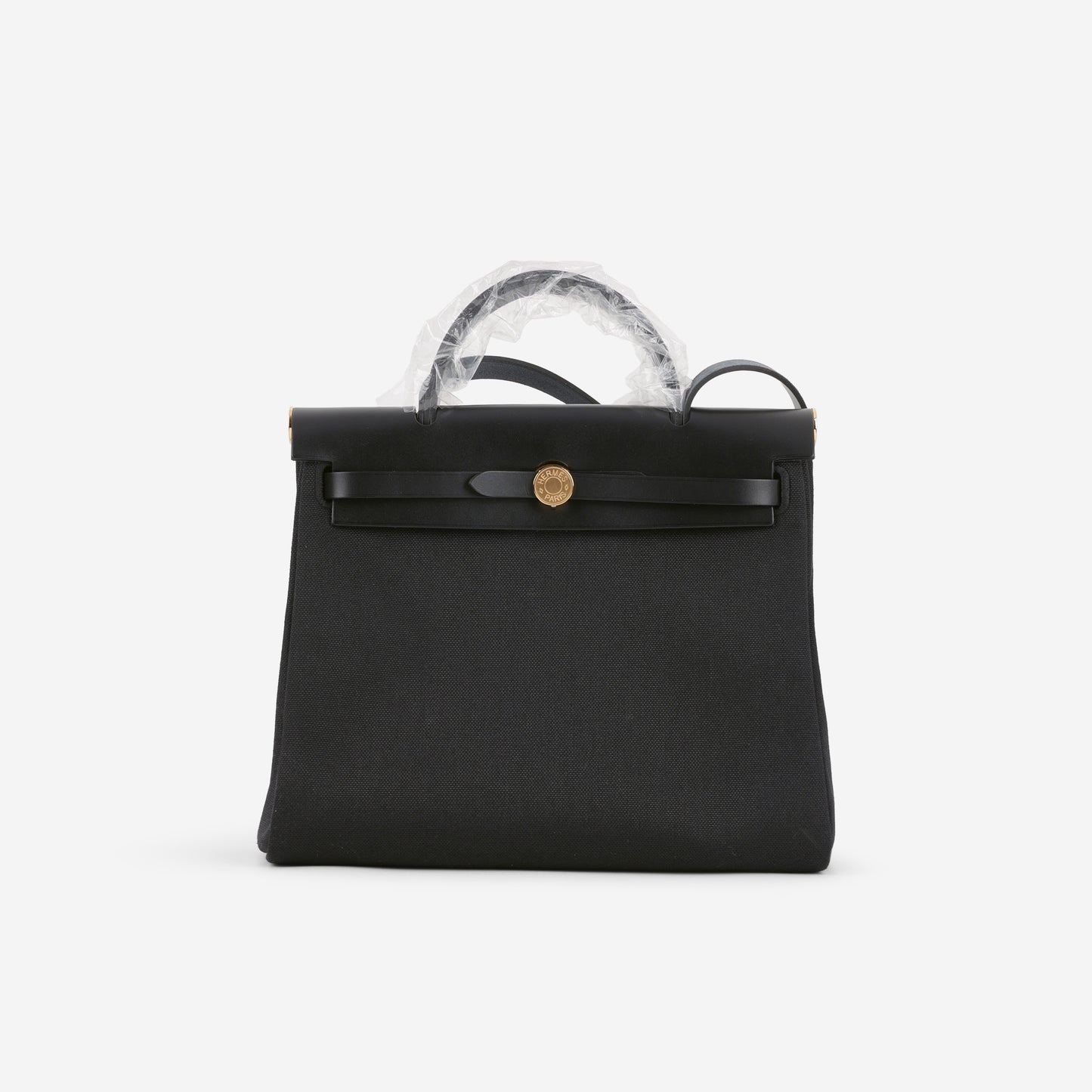 Hermès Herbag 31 - Black Canvas / Hunter Leather | Gold Hardware