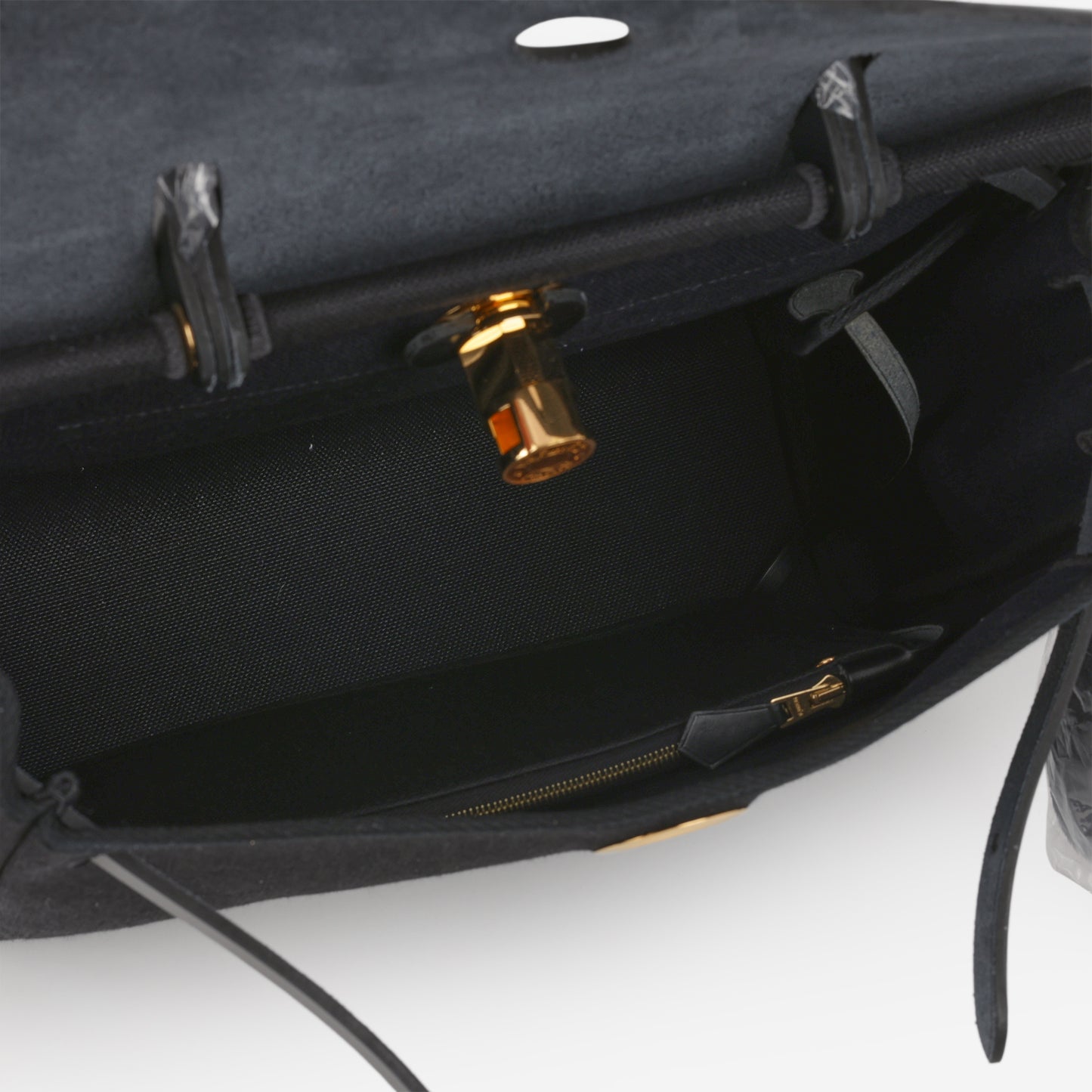 Hermès Herbag 31 - Black Canvas / Hunter Leather | Gold Hardware