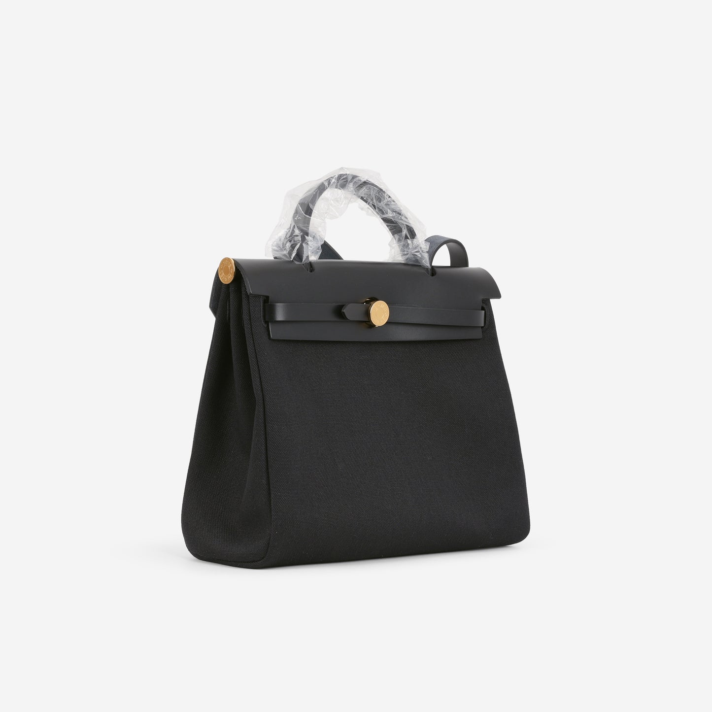 Hermès Herbag 31 - Black Canvas / Hunter Leather | Gold Hardware
