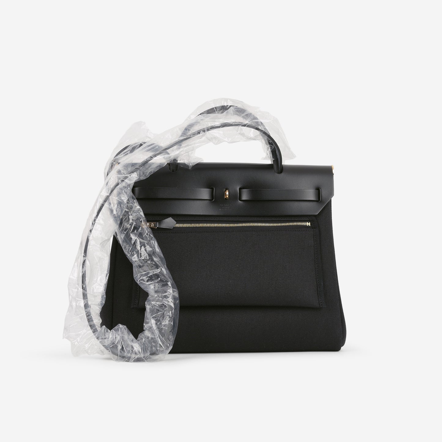 Hermès Herbag 31 - Black Canvas / Hunter Leather | Gold Hardware