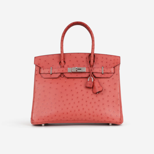 Hermès Birkin 30 - Bougainvillier Ostrich | Palladium Hardware