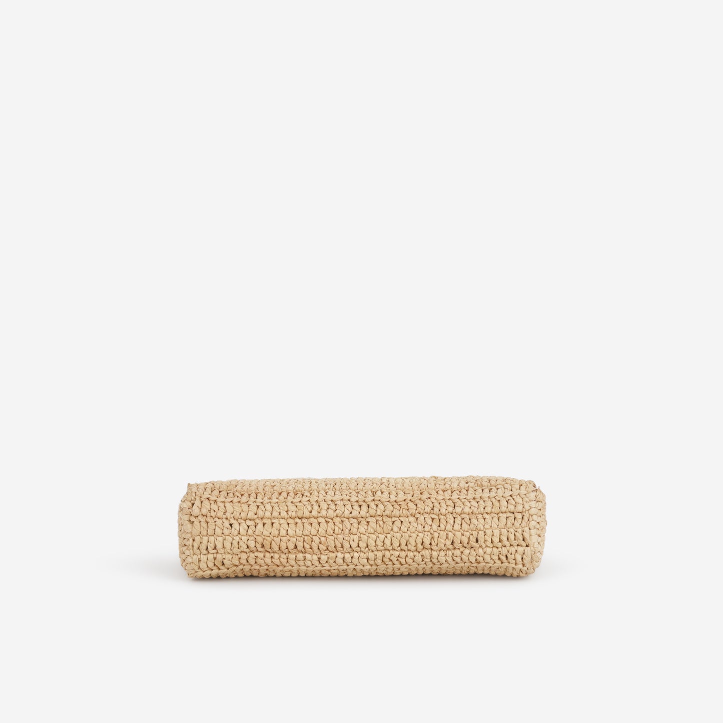 Saint Gaby Zipped Pouch - Raffia / Brown Leather Trim | Gold Hardware