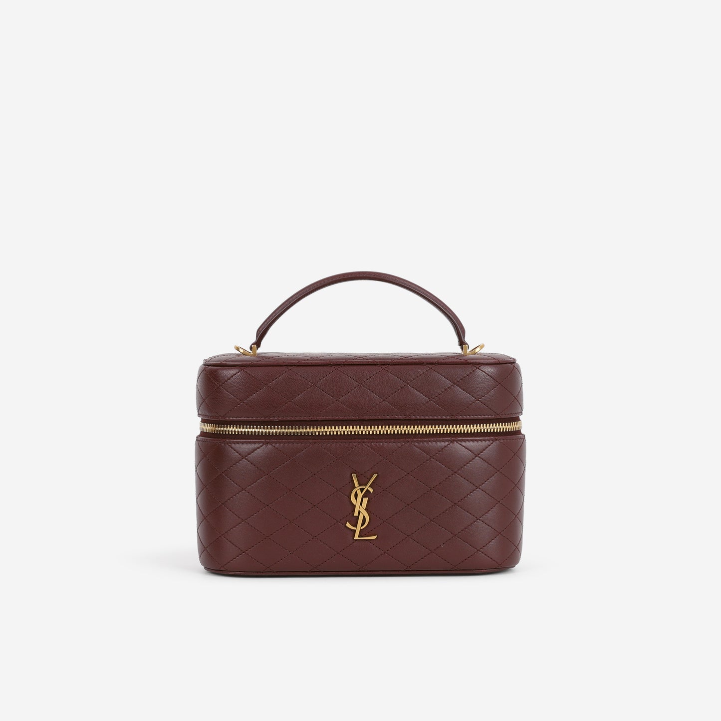 Saint Laurent Large Gaby Vanity - Rouge Cabernet Lambskin | Gold Hardware