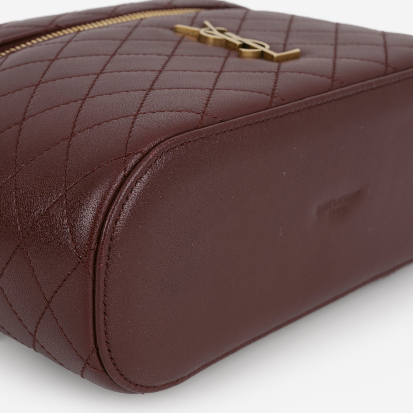 Saint Laurent Large Gaby Vanity - Rouge Cabernet Lambskin | Gold Hardware