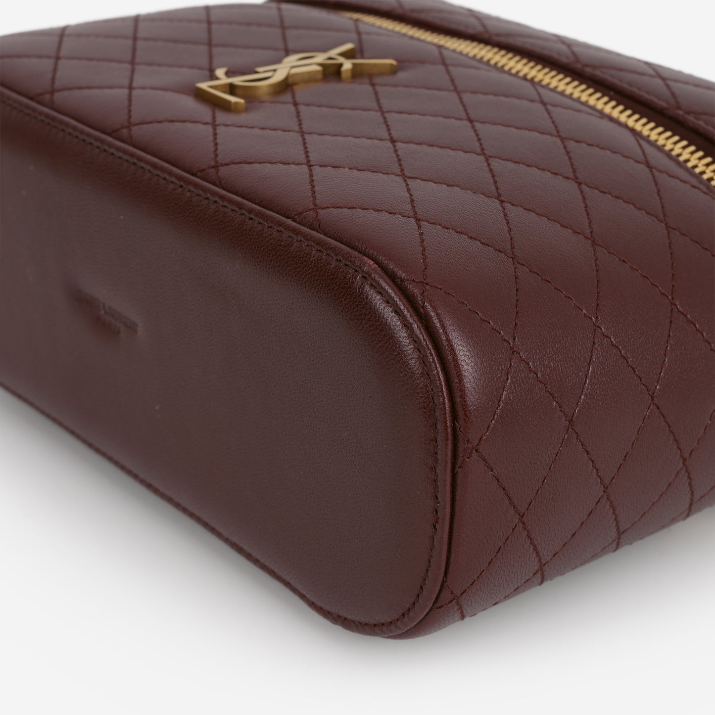 Saint Laurent Large Gaby Vanity - Rouge Cabernet Lambskin | Gold Hardware