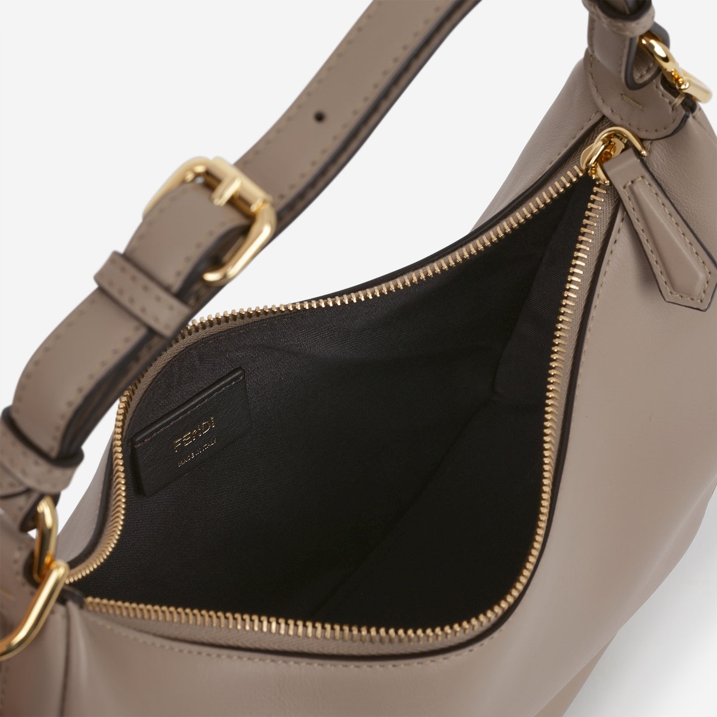 Small Fendigraphy - Taupe Smooth Calfskin | Gold Hardware