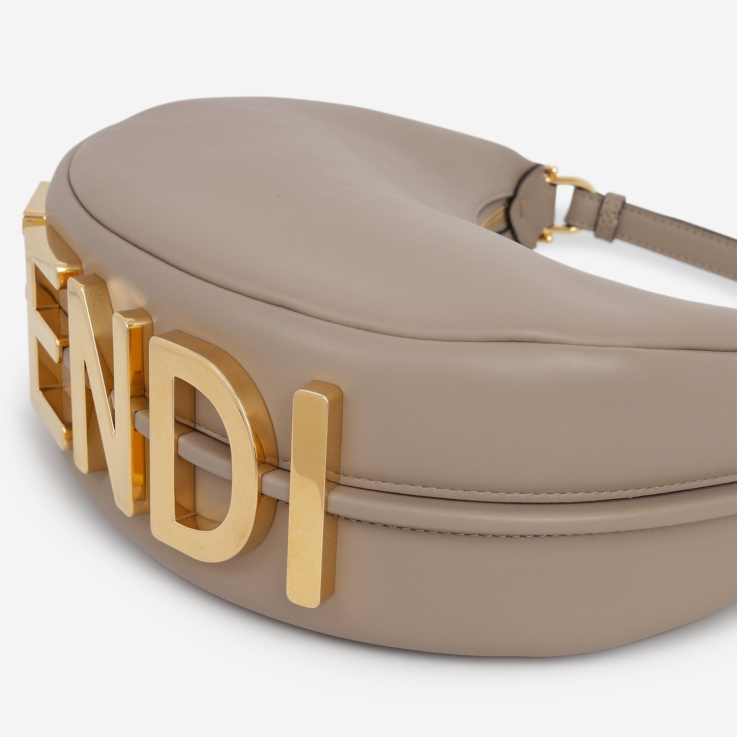 Small Fendigraphy - Taupe Smooth Calfskin | Gold Hardware