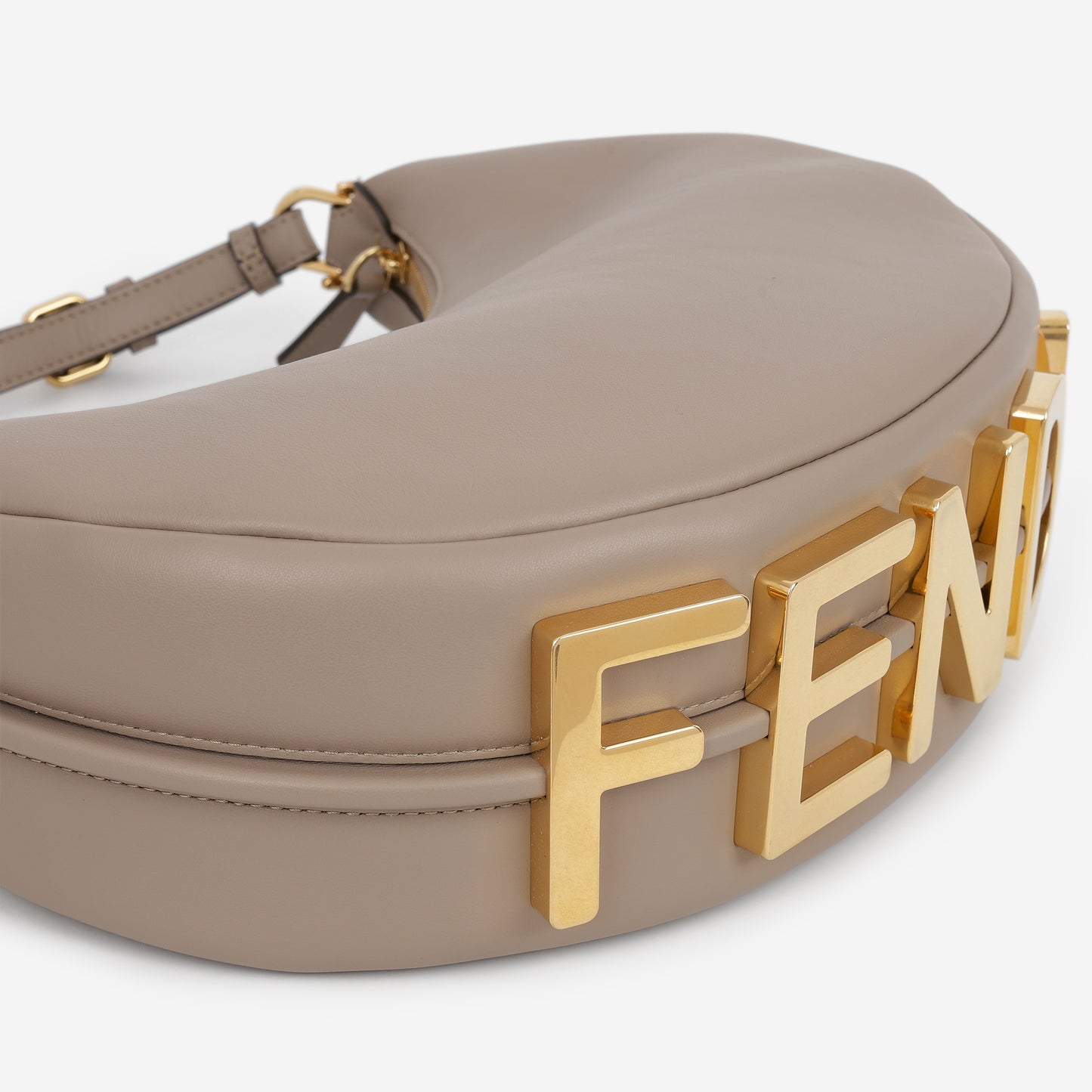 Small Fendigraphy - Taupe Smooth Calfskin | Gold Hardware