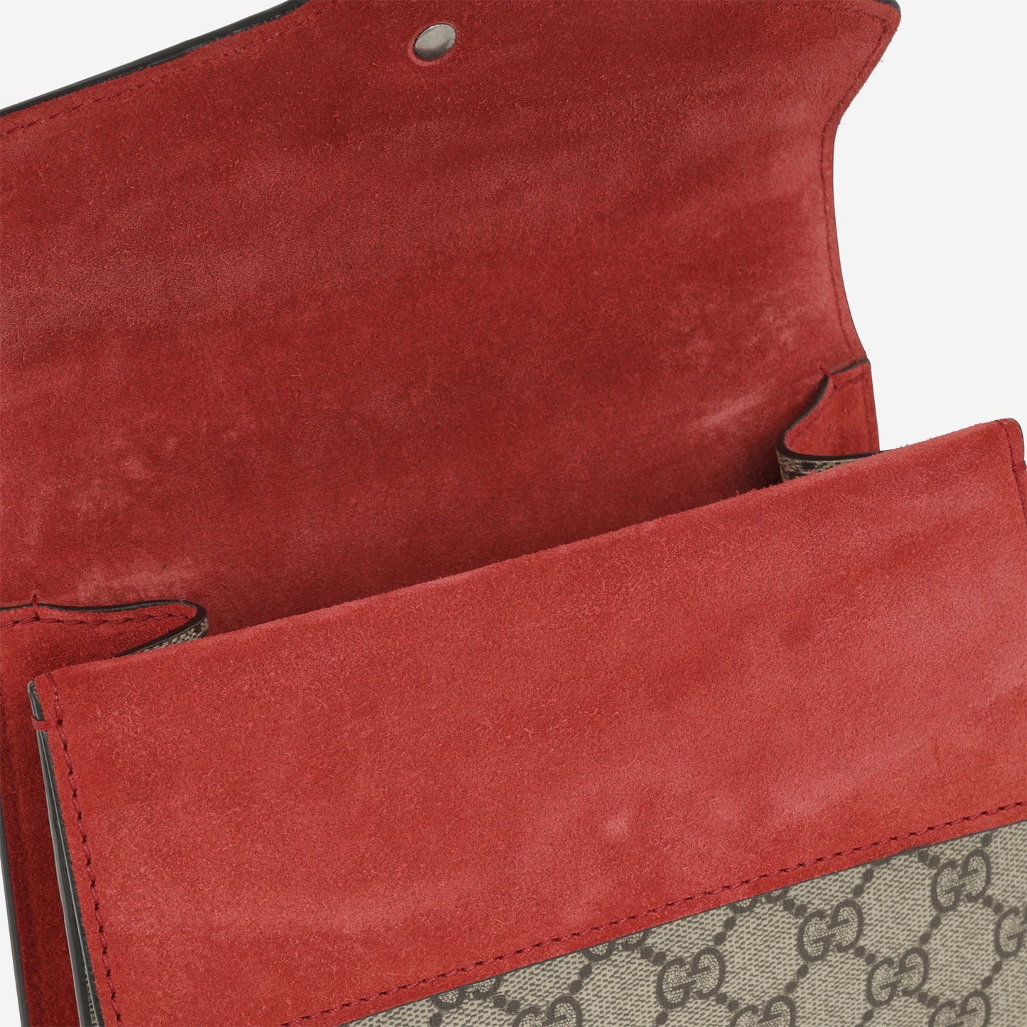 Gucci Small Dionysus - GG Supreme Canvas / Red Interior | Silver Hardware