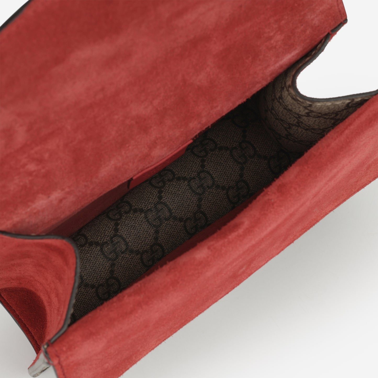 Gucci Small Dionysus - GG Supreme Canvas / Red Interior | Silver Hardware