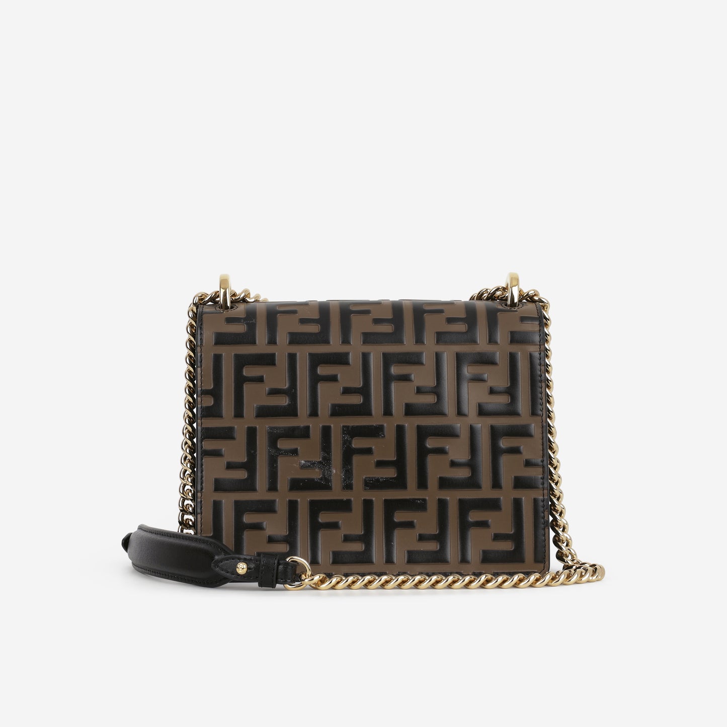 Fendi Small Kan U - Brown Zucca Calfskin | Gold Hardware