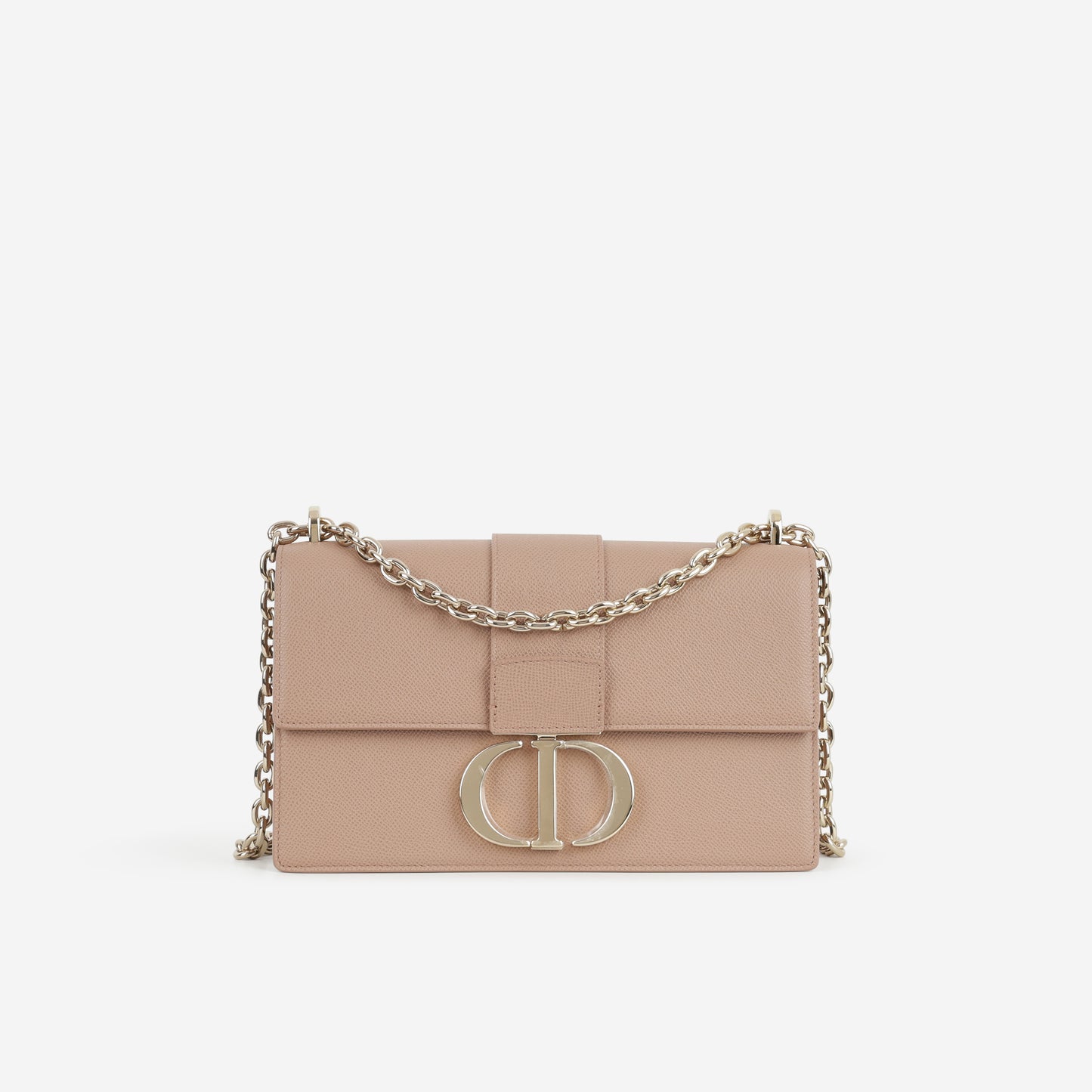 Christian Dior 30 Montaigne Shoulder Bag - Blush Grained Calfskin | Champagne Gold Hardware