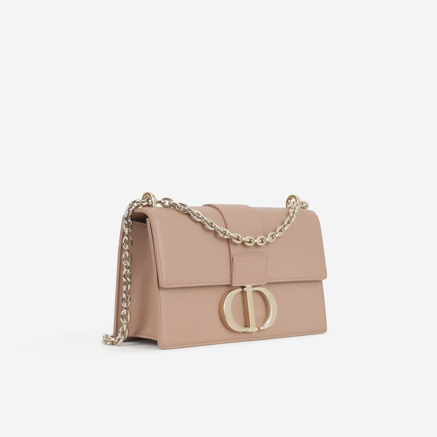 Christian Dior 30 Montaigne Shoulder Bag - Blush Grained Calfskin | Champagne Gold Hardware