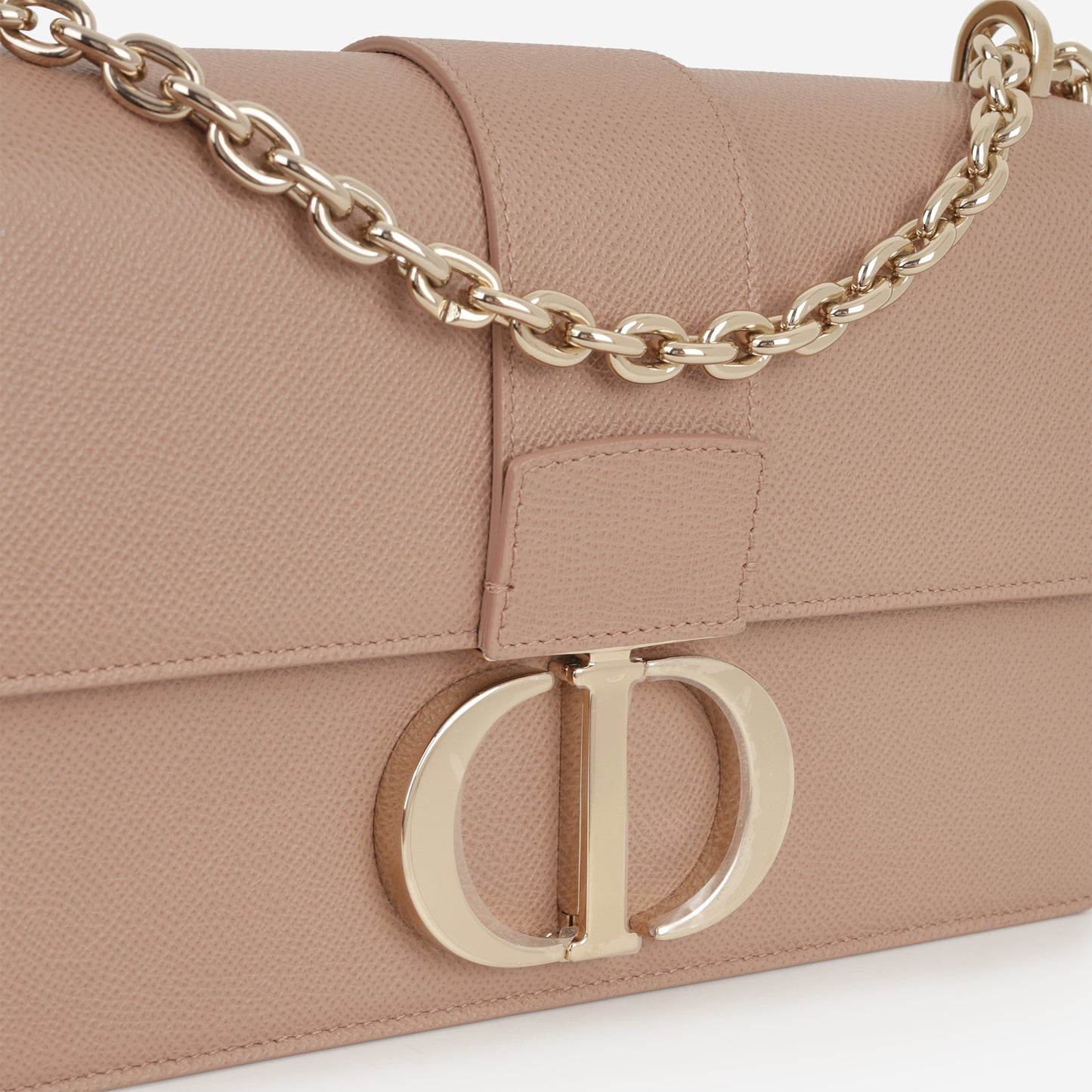 Christian Dior 30 Montaigne Shoulder Bag - Blush Grained Calfskin | Champagne Gold Hardware