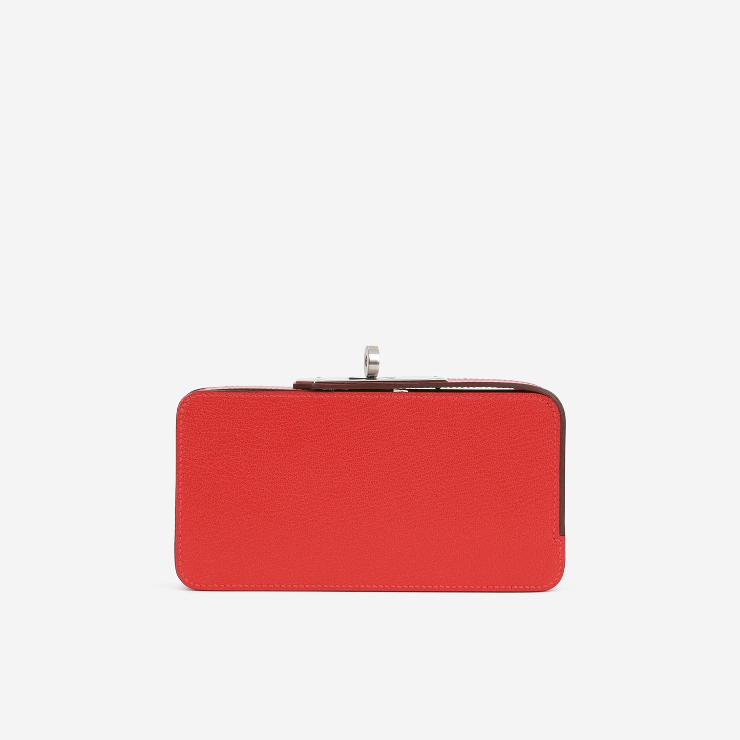 Hermès Sanglons Clutch - Rouge de Coeur Chèvre | Palladium Hardware