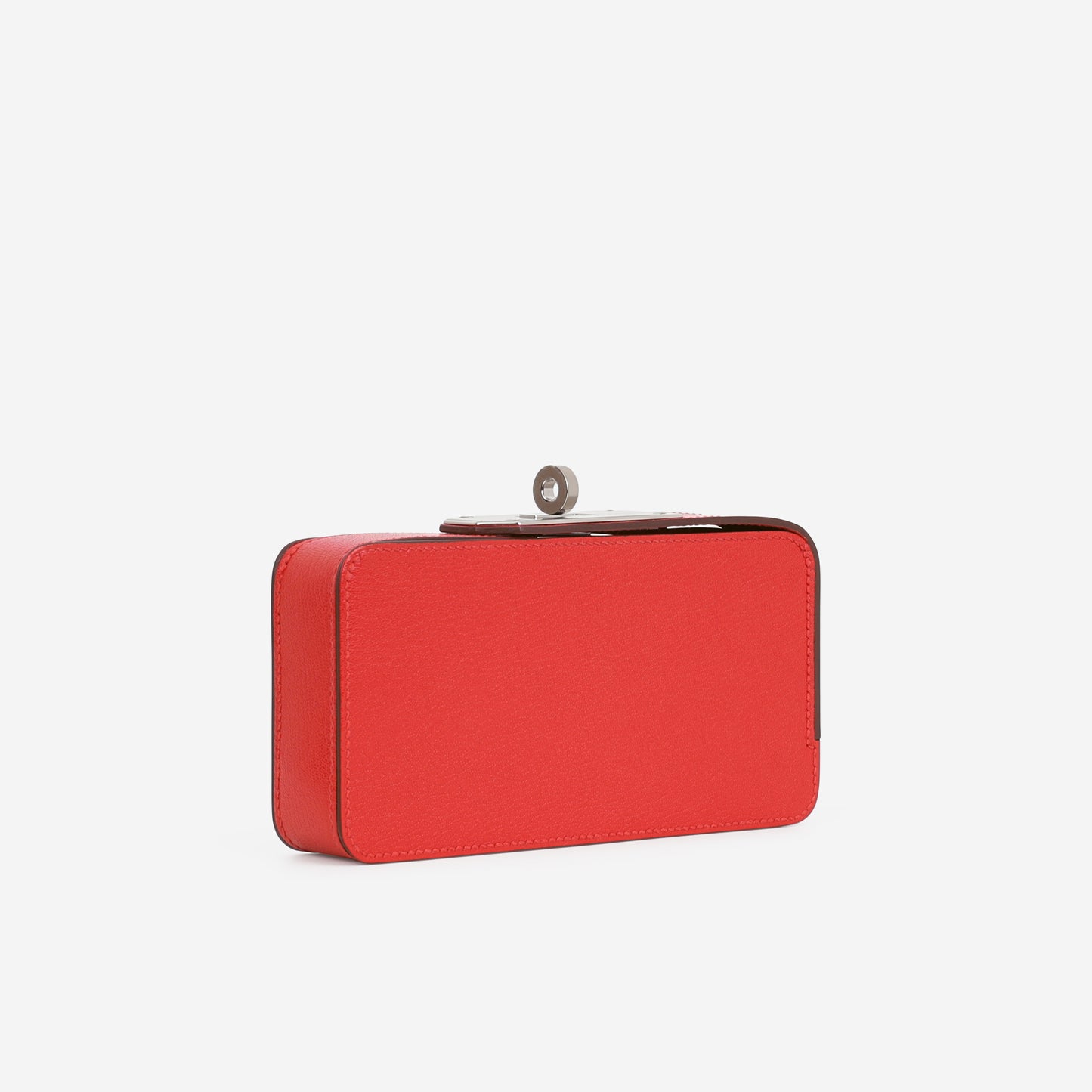 Hermès Sanglons Clutch - Rouge de Coeur Chèvre | Palladium Hardware