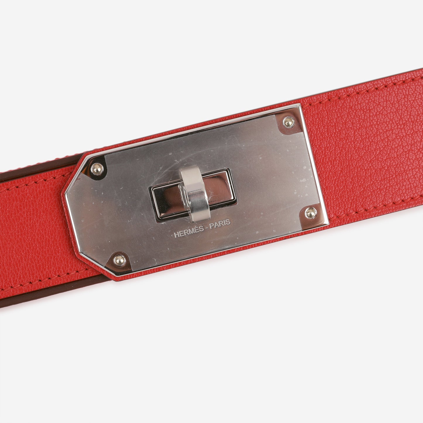 Hermès Sanglons Clutch - Rouge de Coeur Chèvre | Palladium Hardware