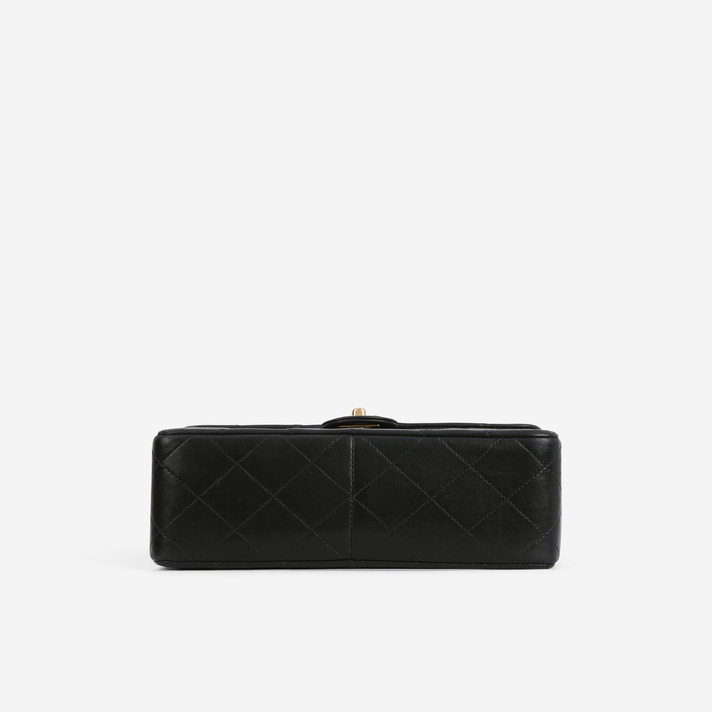 Chanel Vintage Square Flap Bag - Black Lambskin | Gold Hardware