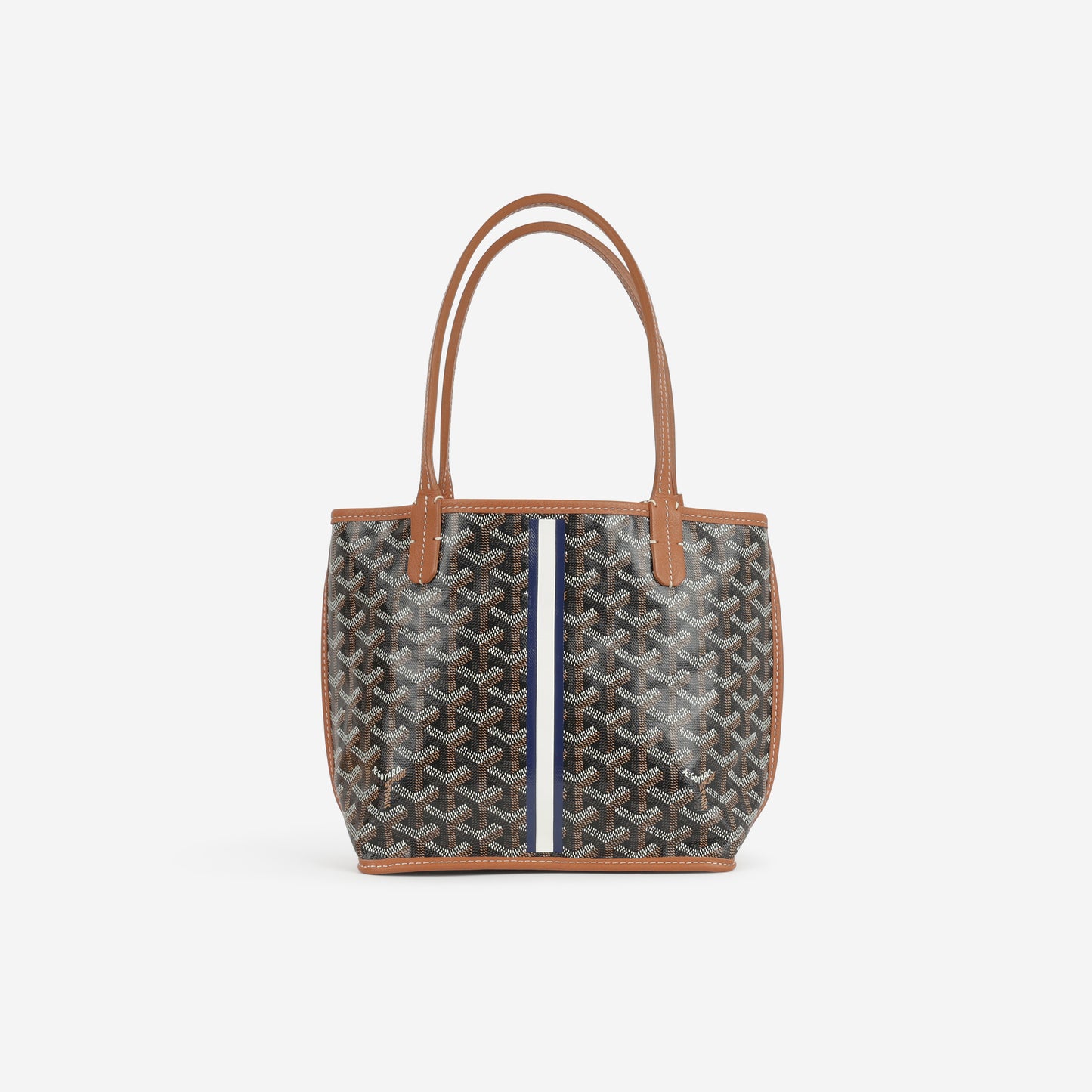 Goyard Mini Anjou - Black / Tan Goyardine | Silver Hardware
