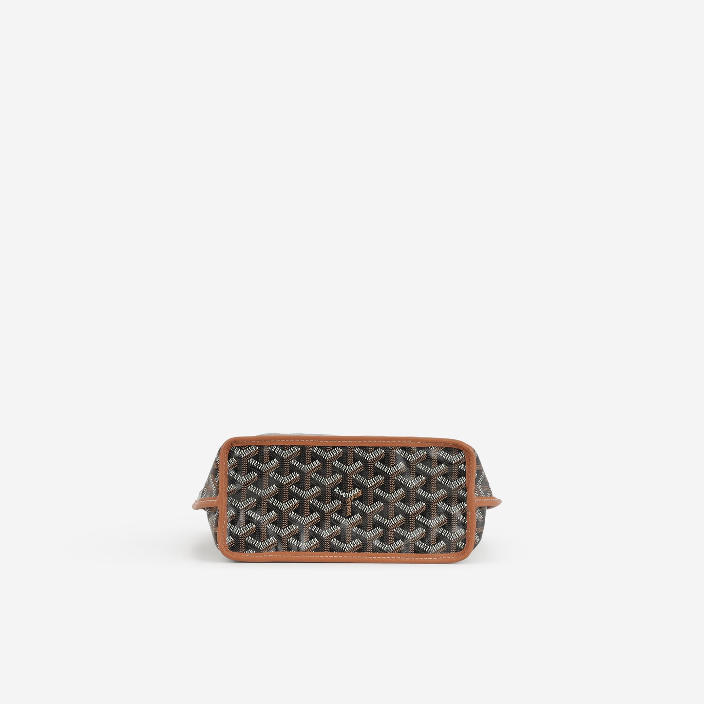 Goyard Mini Anjou - Black / Tan Goyardine | Silver Hardware